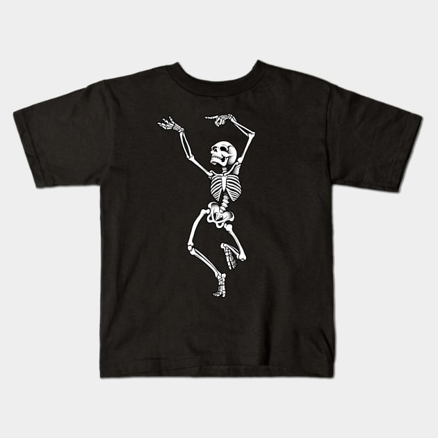 Dancing Skelleton Kids T-Shirt by Tobe_Fonseca